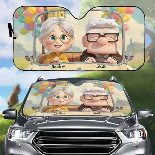 Discover Personalized Up Carl And Ellie Adventure Is Out There Car Sun Shade