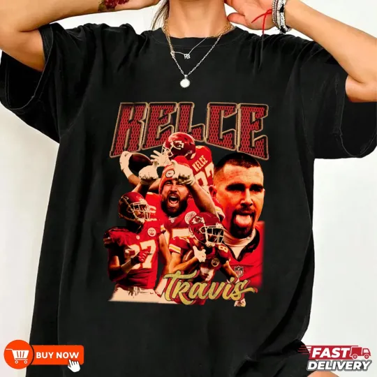 Discover Kansas City Chiefs Travis Kelce Football T-Shirt