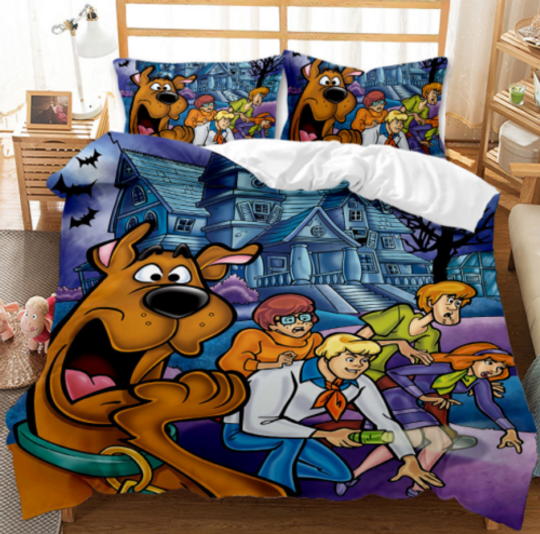 New Kids Scooby Doo Duvet Cover Bedding Set Quilt Cover Pillowcase Single Double