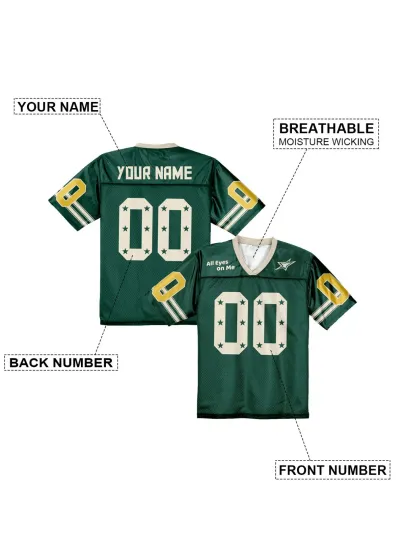 Discover CUSTOM Name Number Football Jersey Personalized Print Shirt For Adult Youth Kids