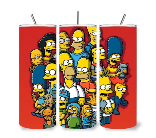 Discover Simpson Stainless Steel Tumbler with Lid and Straw