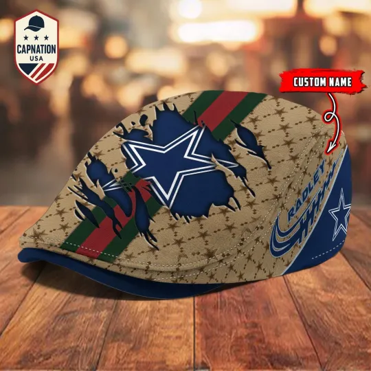 Discover Dallas-Cowboys Jeff Cap football Newsboy Cap Golf Cap Driving Gift for Men