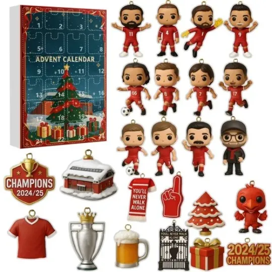 Discover 2025 Liverpoo football Advent Calendar Kids Xmas Gift, 24 Day Christmas Countdown