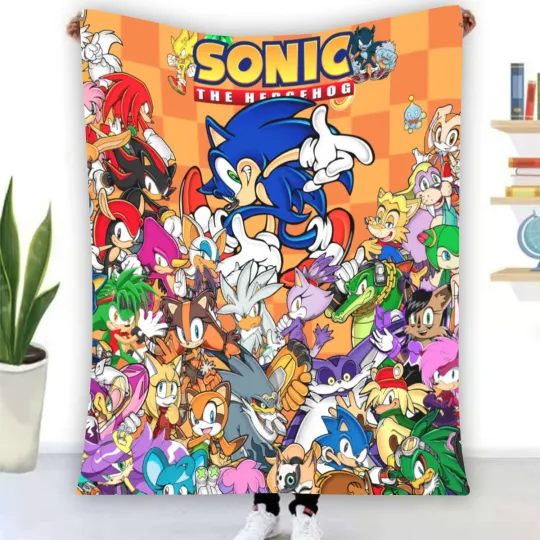 Discover Sonic Hedgehog Fleece Blanket