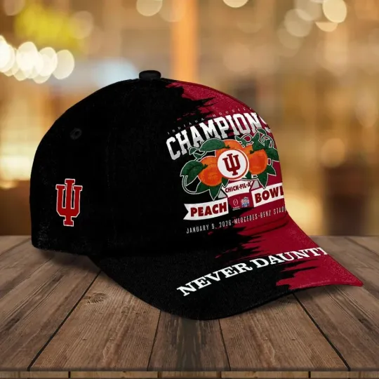 Discover Hoosiers Football 2026 Peach Bowl Champions Baseball Cap