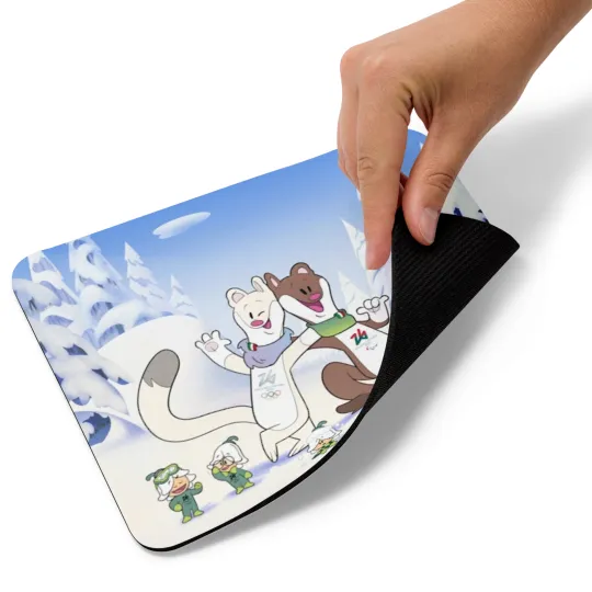 Discover Milan Cortina 2026 Winter Olympics Mouse Pad Mascots Tina & Milo