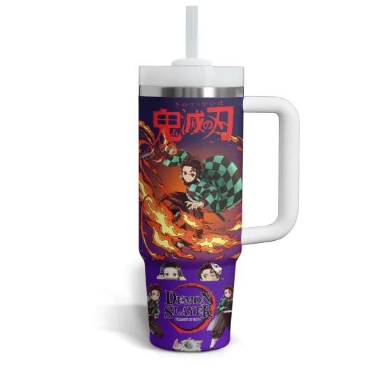 Discover Samurai Anime Demon Hunter Inspired Tumbler Handle Insulated 20oz 30oz 40oz