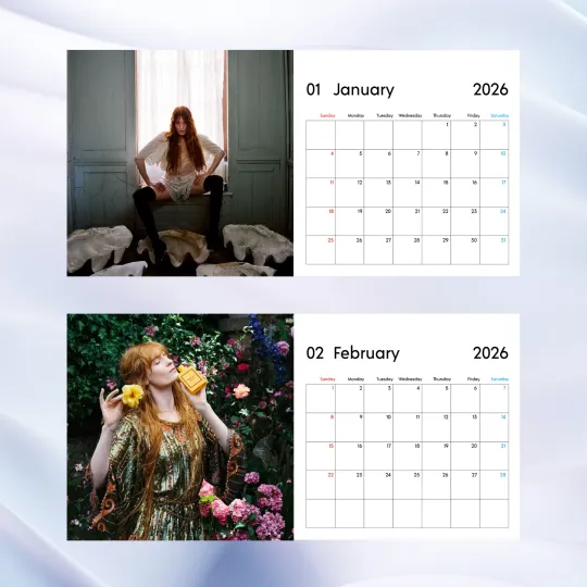 Discover Florence + The Machine 2026 Wall Calendar Bohemian Indie Music Art