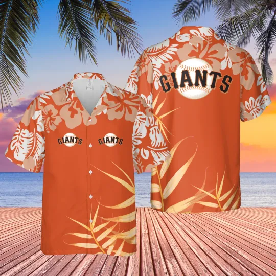 Discover San Francisco Team Giant Hawaiian Shirt, Retro Tropical Flower Hawaii
