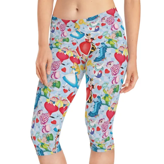 Discover Alice In Wonderland Women's Capri Leggings, Gift for Her
