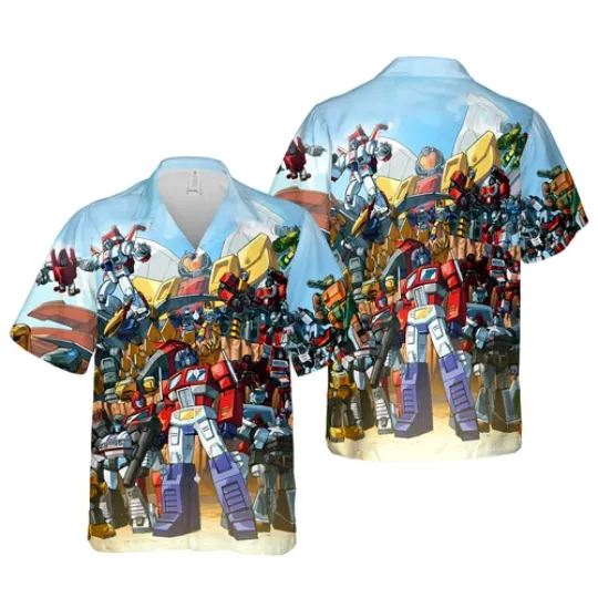 Discover Super Slassic Transformers Robots Summer Hawaiian Shirt, Gift For Fans