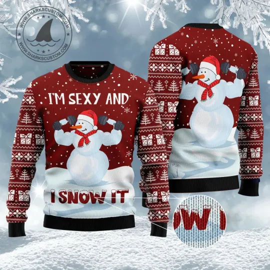 Discover Snowman Christmas Ugly Christmas Sweater unisex - 3D Print Ugly Sweatshirt