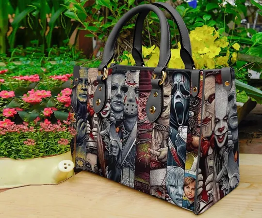 Discover Horror Halloween Leather Handbag, Horror Leather Bag