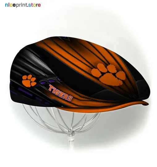 Discover Clemson Team Tigers Jeff Cap NCAA Newsboy Cap Golf Cap NCAA Flat Cap for men