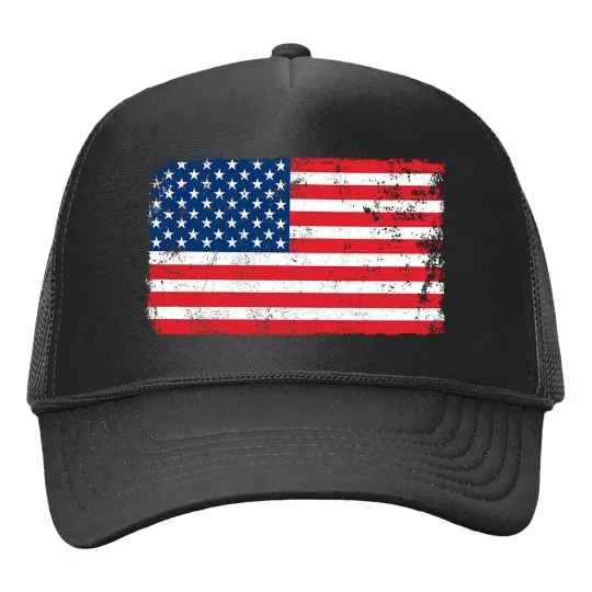 Discover USA Patriotic American Pride US Flag Trucker