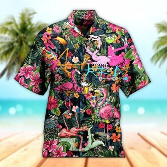 Unisex Hawaiian shirt Aloha Flamingo 3D