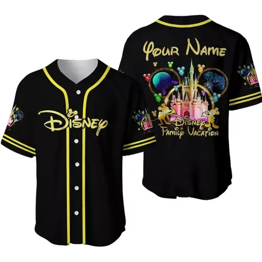 Personalized Disney Family Vacation 3D Baseball Jersey
