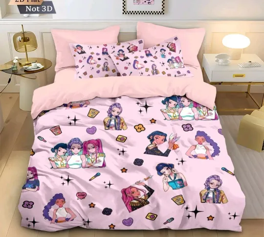Discover K Pop Demon Hunters Duvet Cover Set with Pillowcases
