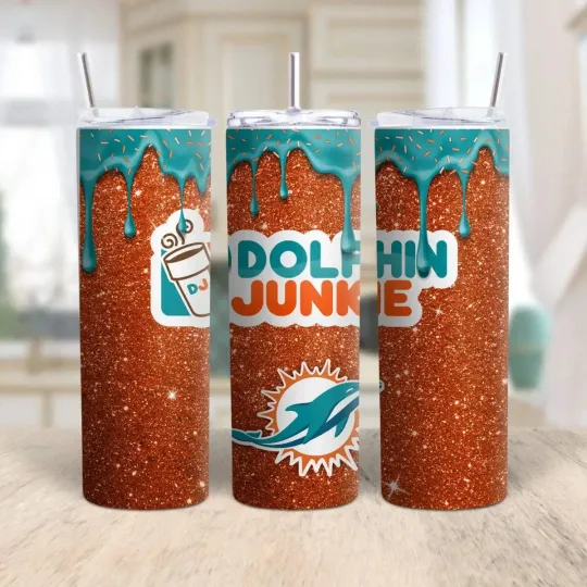 Discover Personalized Football Glitter Tumbler with Lid and Straw
