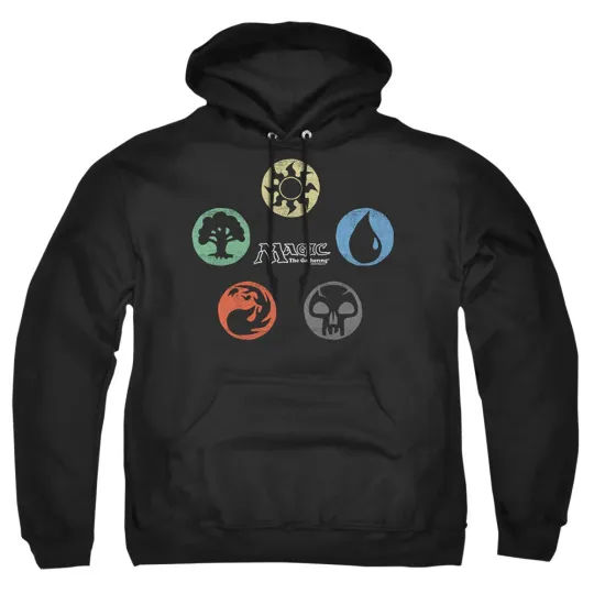 Discover Magic The Gathering 5 Colors Mens Hoodie Black