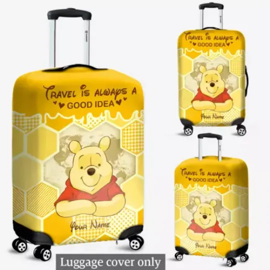 Personalized Pooh Bear Travel Is Always A Good Idea Luggage Cover