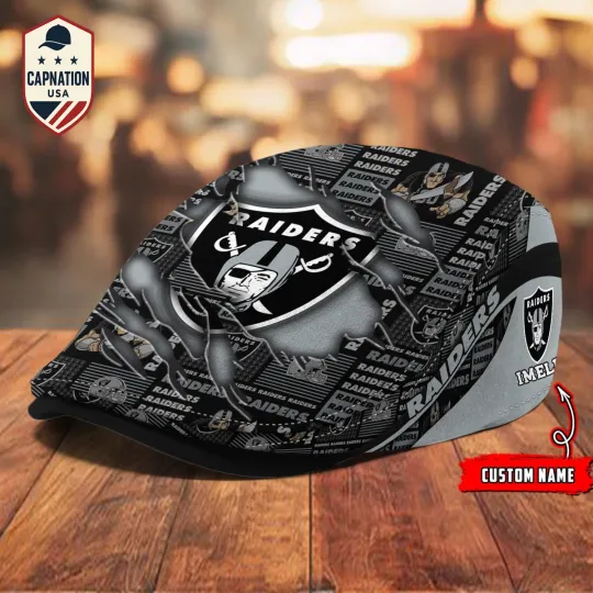 Discover Las-Vegas-Raiders Jeff Cap football Newsboy Cap Golf Cap Driving Hat for Men