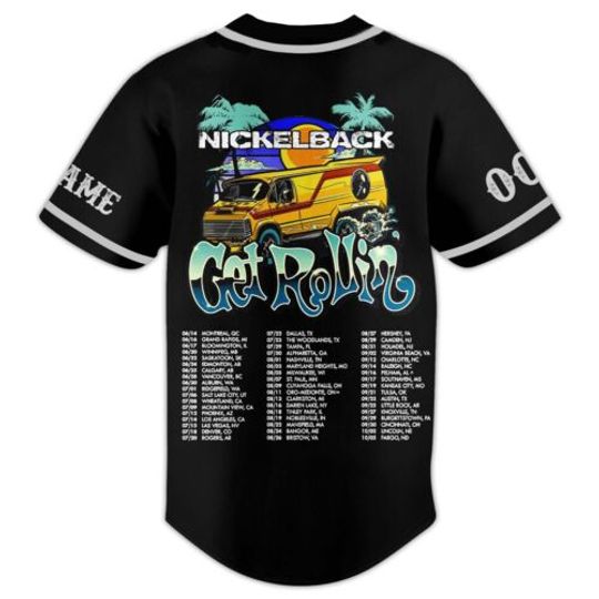Personalized Nickelback Get Rollin' Tour Baseball Jersey