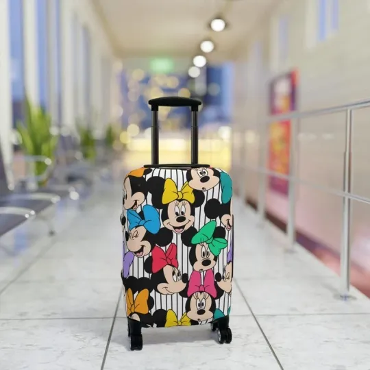Discover Disney Luggage Cover, Minnie Mouse Suitcase Protector, Travel Accessories