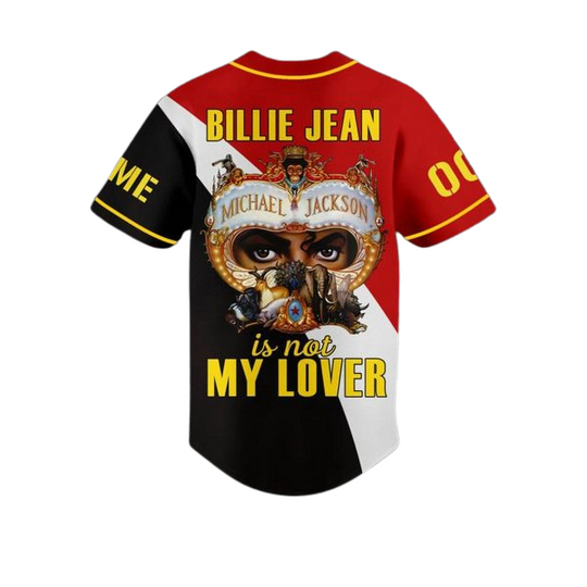 Michael Jackson Billie Jean Is Not My Lover Personalized Baseball Jersey, Music Lover Baseball Jersey, Gift For Fan