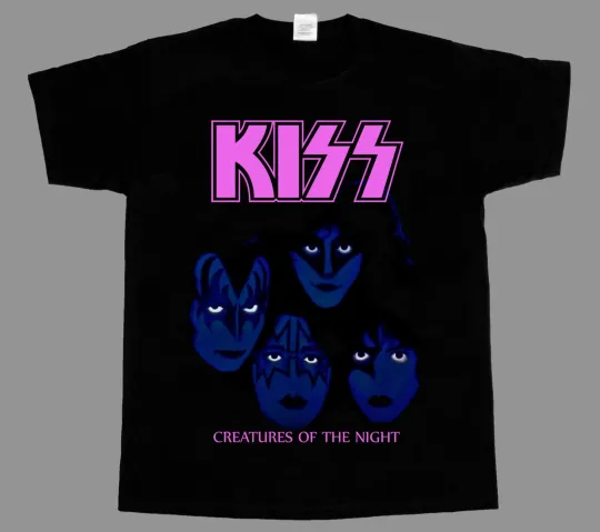 Discover KISS Creatures of the Night Unmasked Black T-Shirt