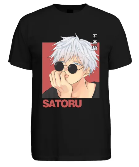 Discover Satoru Gojo Jujutsu Satoru T-Shirt Anime White Hair Retro Men's Clothing