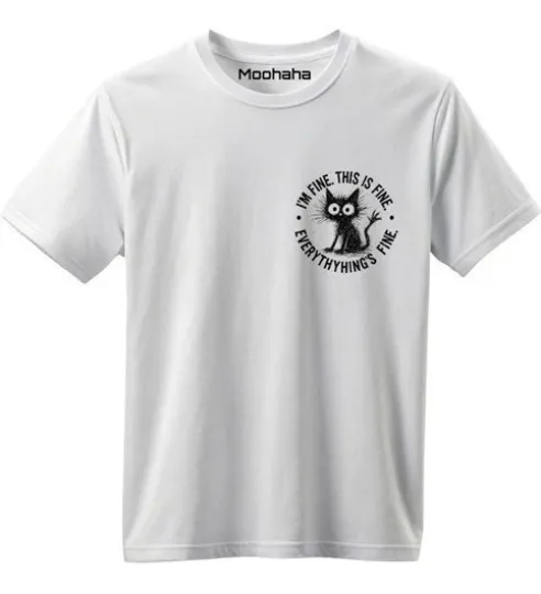 Discover MOOHAHA Crazy Cat and Dog Double Sided T-Shirt