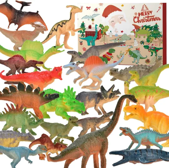 Discover Dinosaur Advent Calendar 2025, 24 Days Countdown with Dino Figures, Christmas Gift