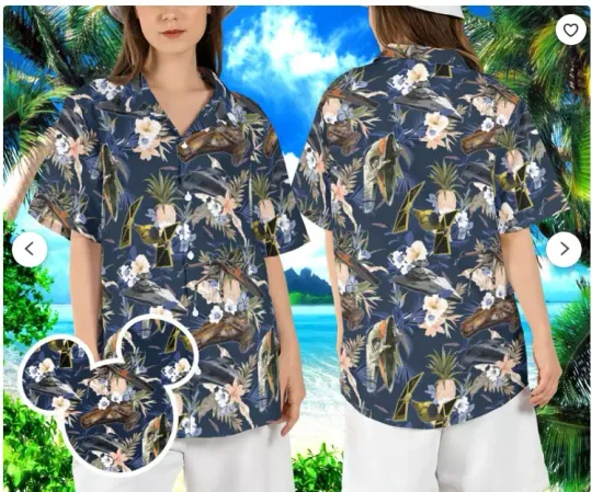Disney Star Wars Spaceships Hawaiian Shirt, Disney Aloha Shirt, Summer Short Sleeve Shirt, Travel and Vacation Casual Wear, Gift for Fans, Summer Men Clothing For Men, Women and Kids