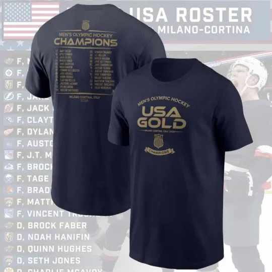 Discover USA Hockey Team 2026 Winter Olypimcs Gold Medal Unisex Gifts For Fans