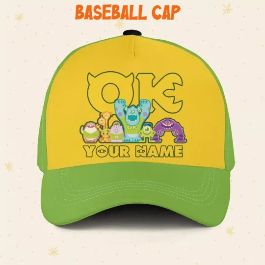 Custom Monster University OK Team Cap, Disney Castle Family Hat, Disney Vacation