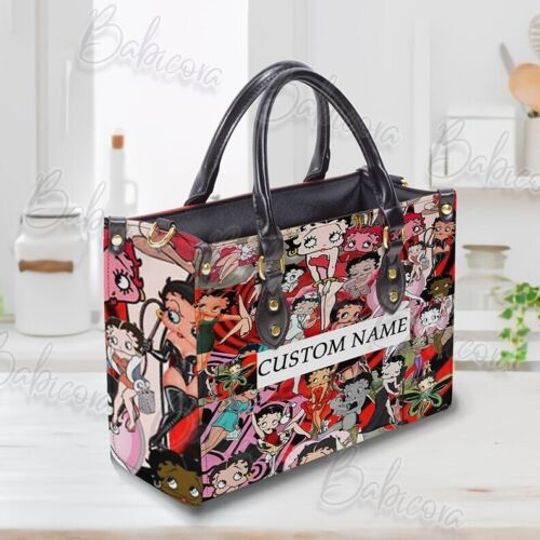 Personalized Betty Boop Leather Bag