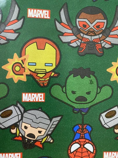 Discover AVENGERS Christmas Wrapping Paper Ft HULK CAPTAIN AMERICA THOR SUPERHEROES