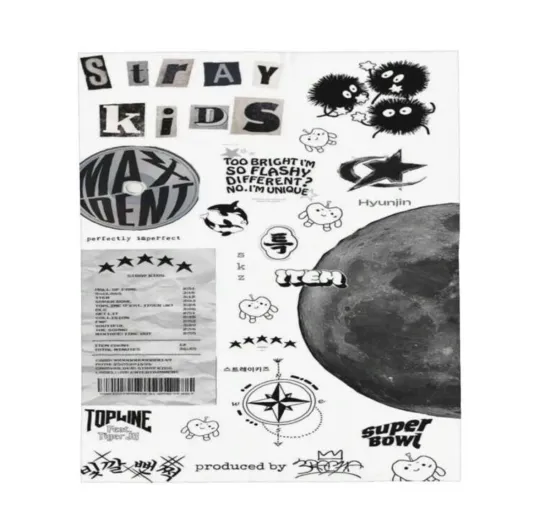Discover Stray Kids Fleece Blanket Travel Blanket for Home and On-the-Go