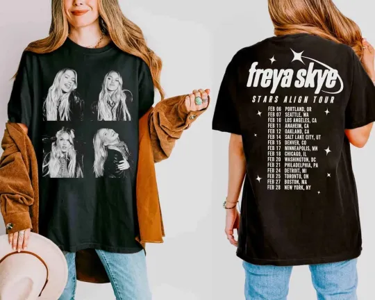 Discover Retro Freya Skye Silent Treatment Stars Align Tour 2026 T-Shirt