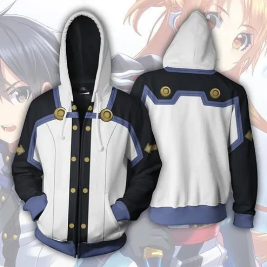Discover Sword Art Online Ordinal Scale Kirito Cosplay Hoodie Costume