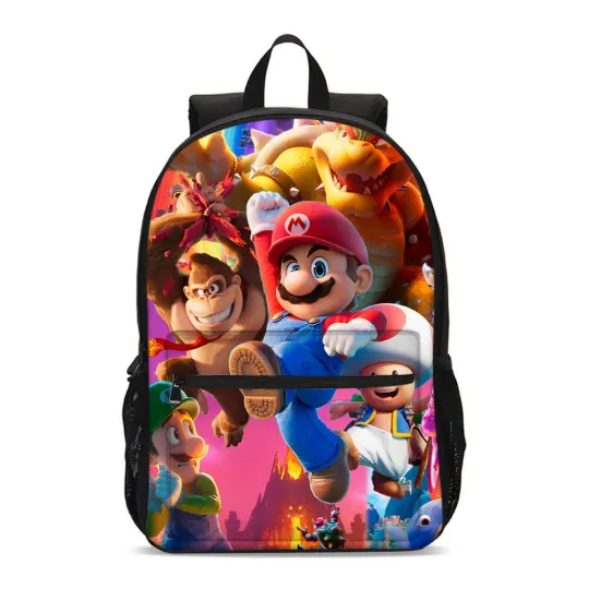 Discover Super Mario Bros Party Movie Students Backpack, School Bag, Back To School Gift