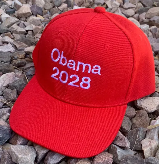 Discover Obama 2028 Anti Trump MAGA Parody Embroidered Baseball Cap