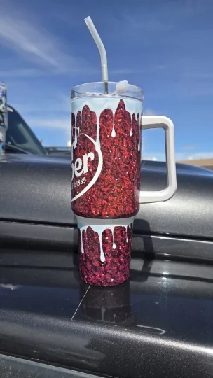Discover 40oz Stainless Steel Tumbler with Handle - Dr. Pepper - Soda Gift for Dr. Pepper Lovers