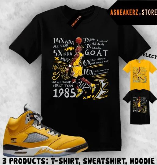 Discover AJ 5 Tokyo T23 Sneaker Matching T-Shirt