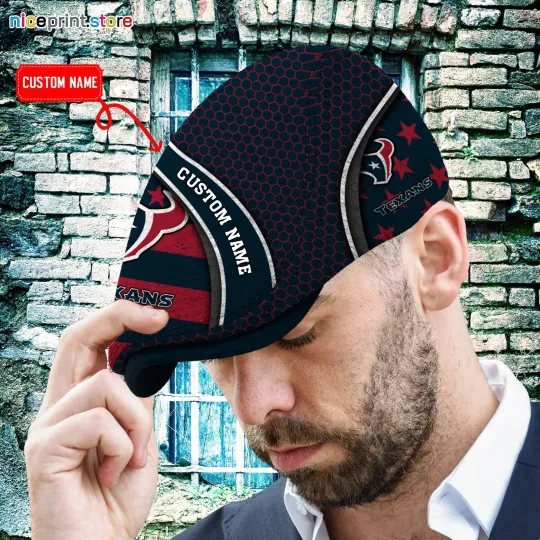 Discover Houston Team Texans Jeff Cap football Jeff Cap Driving Cap Golf Cap For Men