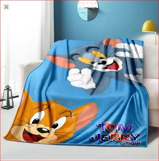 Discover Tom And Jerry Fleece Blanket, Fun Cartoon Movie Gifts for Kid