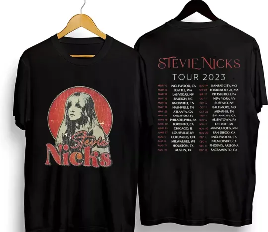 Stevie Nicks Tour T-Shirt, Stevie Nicks Shirt, Shirt, Cotton Short Sleeve Tee, Music Lover Gift