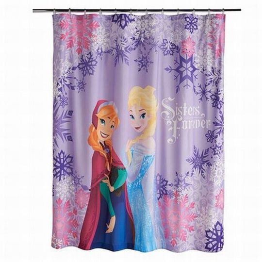 Frozen Elsa And Anna Disney Shower Curtain, Disney Bathroom Decor