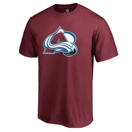 Discover Men's Burgundy Colorado Avalanche Primary Logo T-Shirt